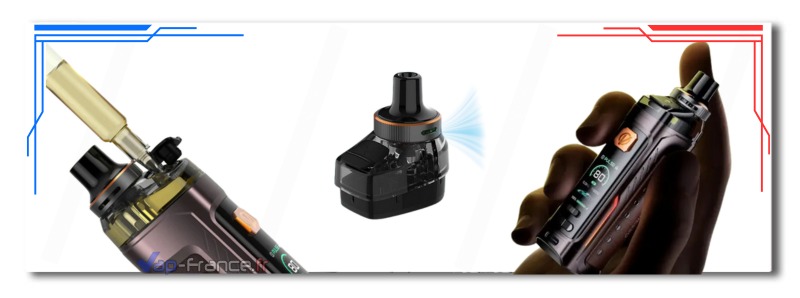 elfbar nachfüll pod läuft aus Kit Armour S Vaporesso, la E-cig tout terrain avec une box anti-choc  Couleur Black main image 1